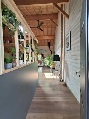 Image of Peaceful wooden house in a green setting 10 minutes from the beach!