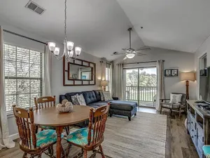 Image of Pawley's Peace 2 miles to Beach Balcony View of 1st Hole 2BR2B