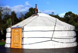 Image of yurts near saint malo, sea, Mont Saint Michel and emerald coast