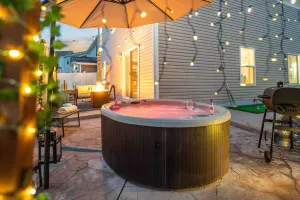 Image of Hot tub Mario Mural Game Room FirePit House by DIA