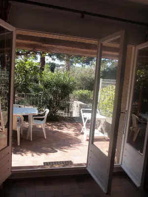 Image of Big studio in rez of garden with sported terrace, close sea and trade