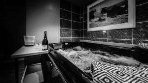 Image of atypical cottage with heated pool and covered in a beautiful & calm