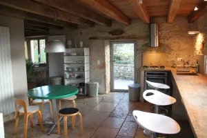 Image of An authentic white stone barn renovated for 4, with fireplace