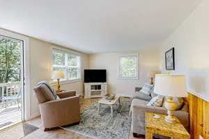 Image of Oceanfront escape with deck, views of Lobster Cove & firepit - walk to town