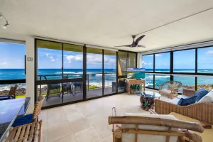 Image of Best Oceanfront  - Walls of windows on famous surf and sunset,  2BR\/2BA, A\/C
