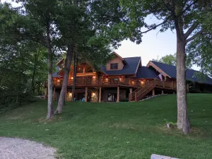 Image of Stunning Executive log cabin on beautiful lake