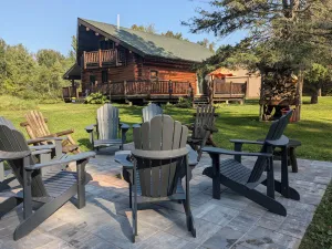 Image of Private 3 BR 1.5 BA log cabin on 34 acres, driveway is 150' from ATV trail