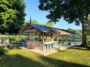 Image of Waterfront Lake House, 20 person Tiki, Outdoor firepit, & Great location!