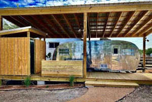 Image of Vintage RV and outdoor space minutes from Round Top and Brenham!