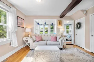 Image of Bright and Cheerful Coastal Cottage with Water Access