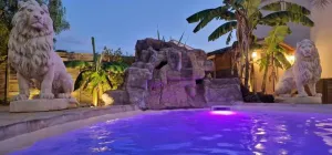 Image of Beautiful air-conditioned villa with all comforts, private swimming pool with cascading rock,...