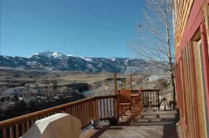 Image of Grizzly Den -  Above the River! Yellowstone mountain views and Air Conditioning!