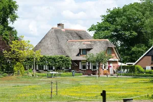 Image of Farmhouse with a decorative fireplace in Zuna