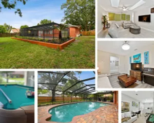 Image of Red Royalty Pool, King Bed, Yard