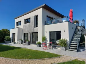 Image of New, bright, spacious house. 150 m from the beach and 400 m from the port. 8 beds