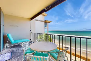 Image of Oceanfront condo with ocean views, balcony, pool