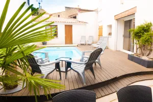 Image of Nice house private pool in charming village crossed by the canal