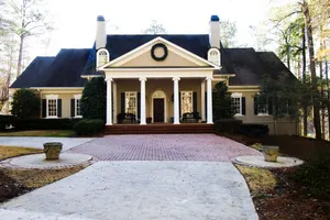 Image of Perfect Home in Reynolds, for Corporate Masters Golf Trips. Great mancave!