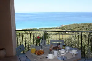 Image of villa top near the sea panoramic view
