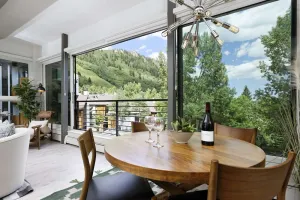 Image of Aspen Mountain Hideaway with Stunning Views! Modern Decor, Wood FP, Pool, HT & Walk to Town!