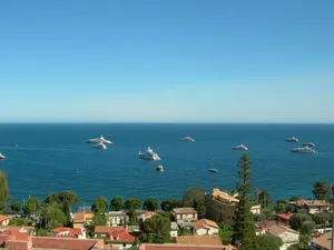Image of Sea view garden apartment with pool. Near beach between Nice and Monaco