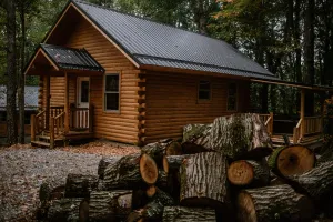 Image of Cozy cabin in Hocking Hills - Merlot Cabin #8 - Hot Tub - Fire Ring - Wifi