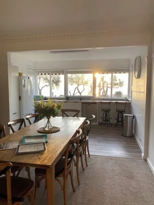 Image of Beachfront Retreat across the road to the beach 🏖