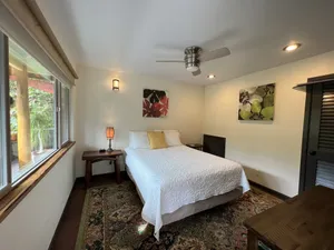 Image of Jungle view bedroom with private entrance,outdoor private Bali style bathroom