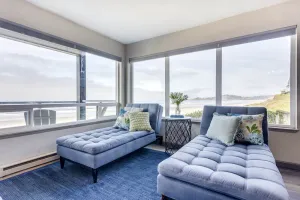 Image of Ocean Front Condo, View of Lighthouse, Walk to Everything, Nye Beach!