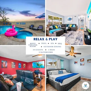 Image of POOL,Spa, Movie Room, BBQ and Games! Family Vacation Home