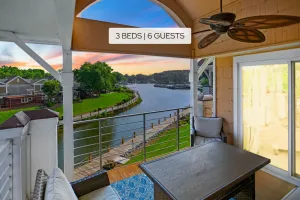 Image of Lavish Lake Lounge by SoCharm | 3rd Fl Waterfront Condo - 3Bed\/2Bath Cornelius