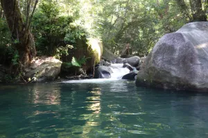 Image of Unique holiday home with private waterfalls and swimming pool right by your deck