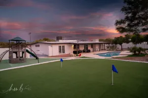 Image of Beautiful Desert Oasis w\/Pool, Spa, Putting Green, Pickleball and Game Room!