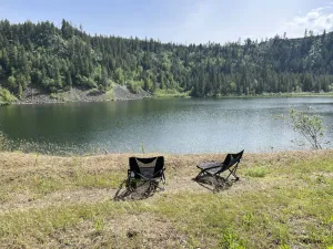 Image of Lake front Cabin on beautiful private 60-acre property and 80-acre Lake.