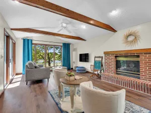 Image of Serene Lake Front Cottage With Dock… Walk to Road America