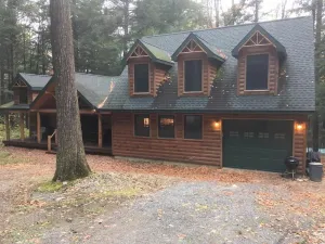Image of Beautiful Large Log Cabin in the Southern Adirondacks