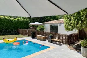 Image of The Pool House Valbonne, modern bright studio A\/C and parking, 5mn from village.