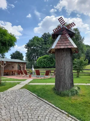 Image of Vacation home for 30 people, solar-heated pool, barbecue under a covered seating area