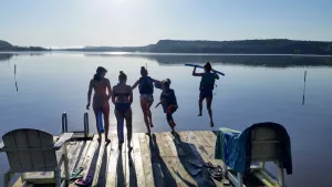 Image of Come jump in the lake!    Enjoy the outdoors in a cabin by the lake!