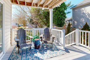 Image of Dog-friendly home 3.5 blocks to beach w\/private hot tub, balconies, firepit, AC