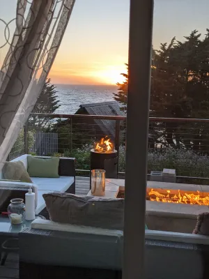Image of New Home w Expansive Ocean and Sunset Views, Steps to the Seal Cove Beach