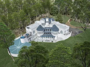 Image of Luxury Lakeside Mansion with Basketball Court and Indoor Pool