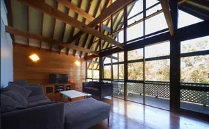 Image of An island style escape - Stunning oak A-frame Waterfront home  Access by water
