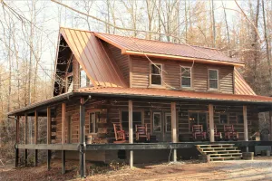 Image of Cozy pine log cabin