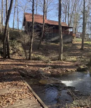Image of Cozy 2BR\/1B cabin overlooking a beautiful creek with access to Catoosa WMA.