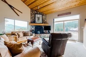Image of Mountain-view gem with fireplace, garage, washer\/dryer & alfresco dining