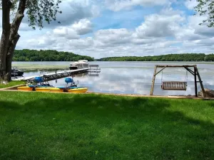 Image of Log Home on Circle Lake - Now with Pickleball Court!