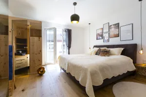 Image of The new lifestyle suite on Lake Chiemsee: With a mountain view, 2 \"en-suite\" baths, sauna!