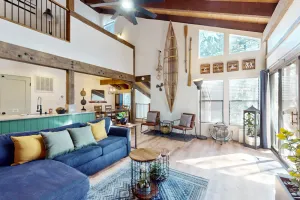 Image of Townhome on lakefront property with access to pool, hot tub, firepit, and beach