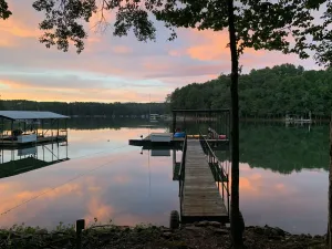 Image of LAKEFRONT HARTWELL! Good dogs welcome! Covered dock, fire pit, kayaks!